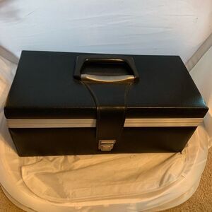 30 Cassette Tape Black Faux Leather Case